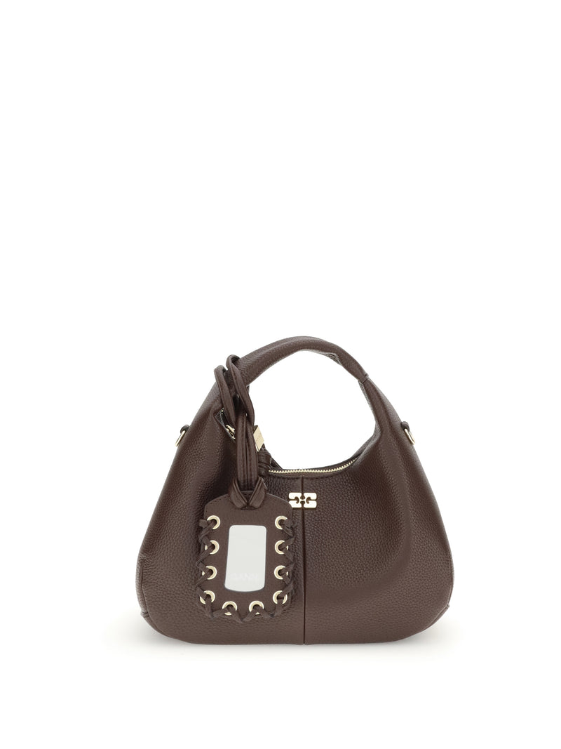 Ganni Bolso pequeño Ganni Hobo Color Chicory Coffee - World Class Fashion