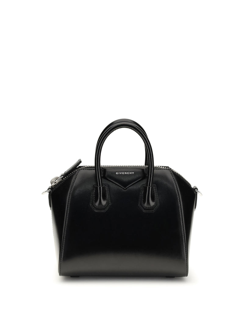 Givenchy Givenchy Box Leather Antigona Mini Handbag Black - World Class Fashion