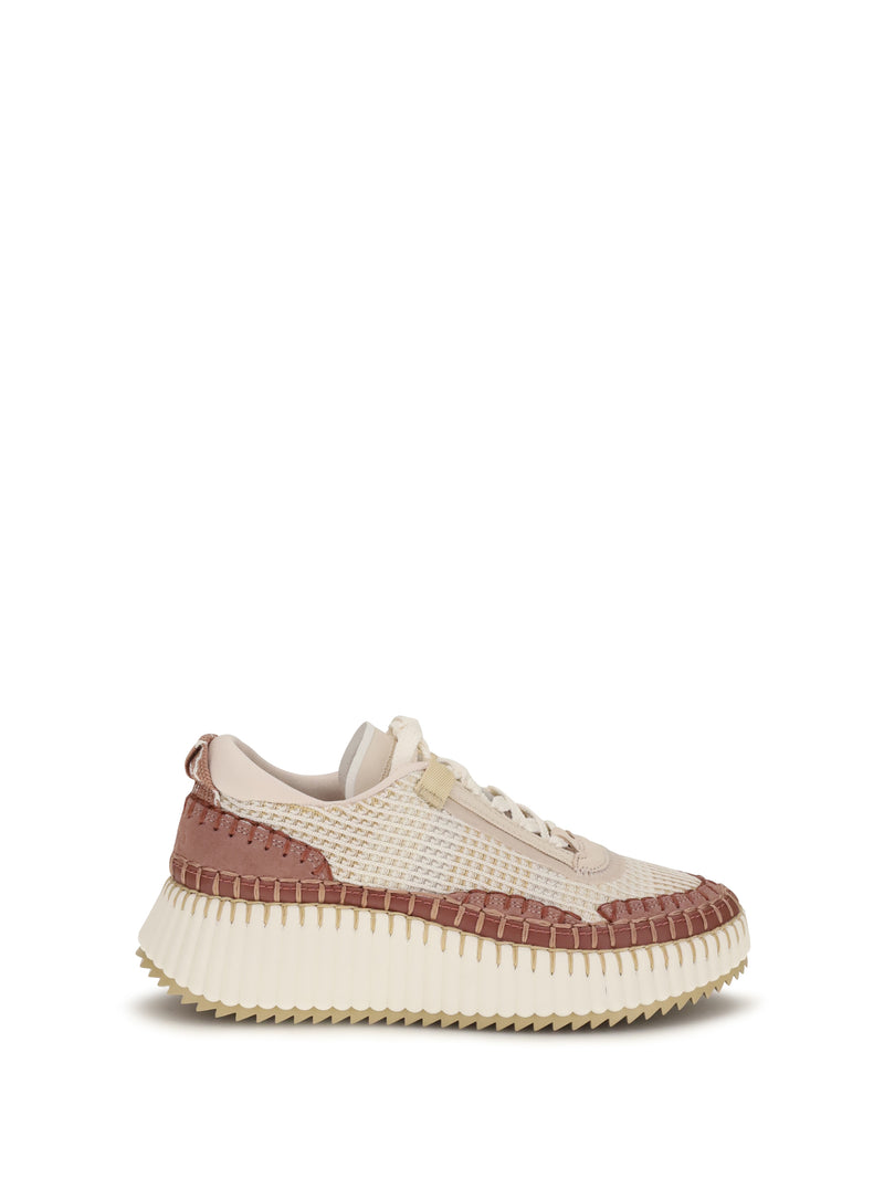 Chloe Chloé Nama Sneakers Straw Beige - World Class Fashion