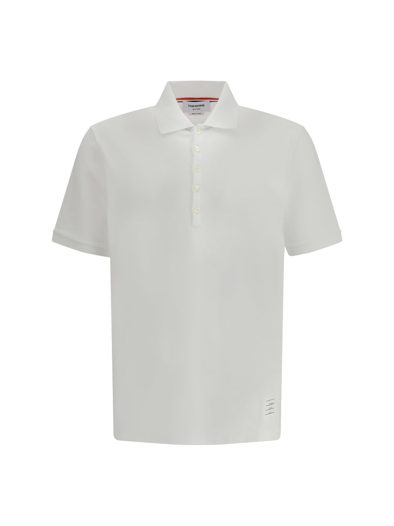 Thom Browne Thom Browne Polo White Iconic Bands - World Class Fashion