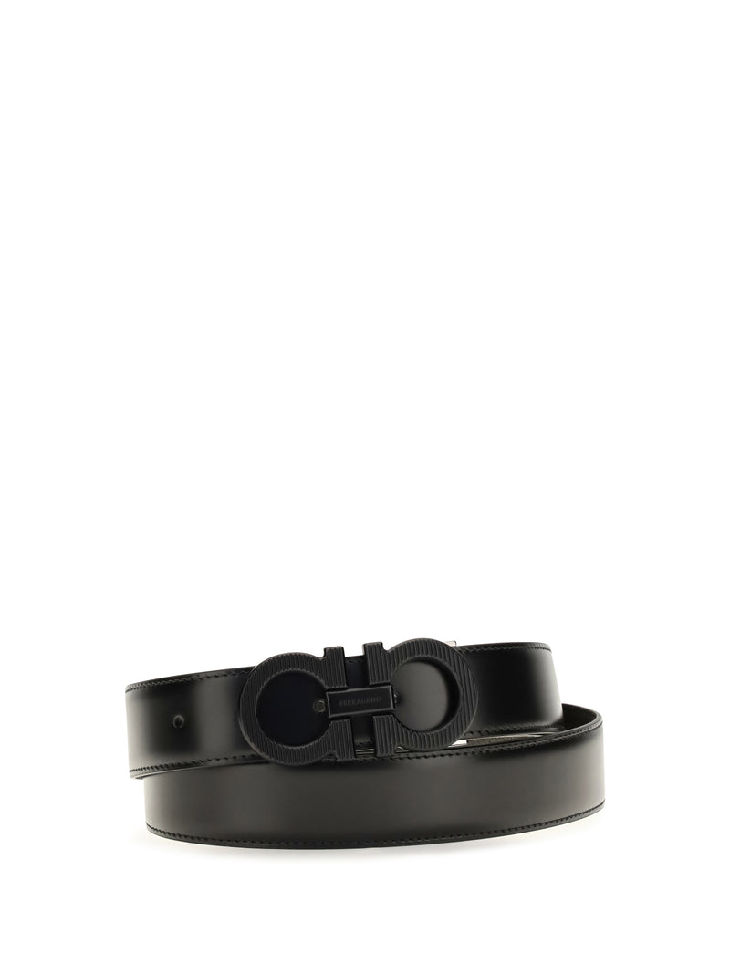 Ferragamo Ferragamo Reversible Adjustable Belt Black Green - World Class Fashion