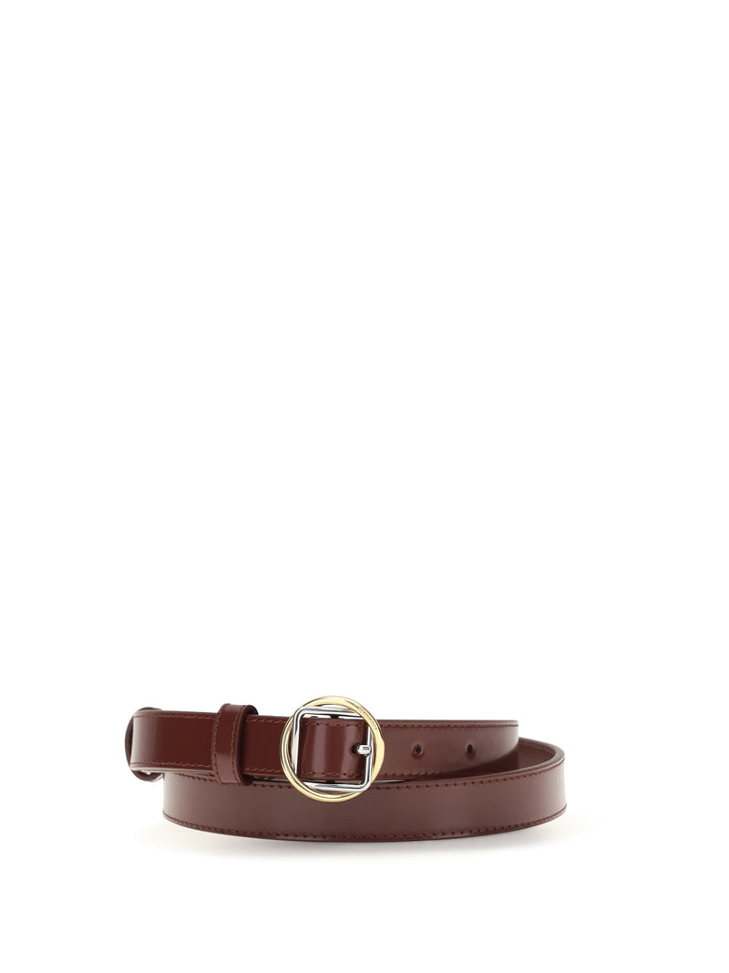 Jacquemus Jacquemus Salon Slim Belt Burgundy - World Class Fashion