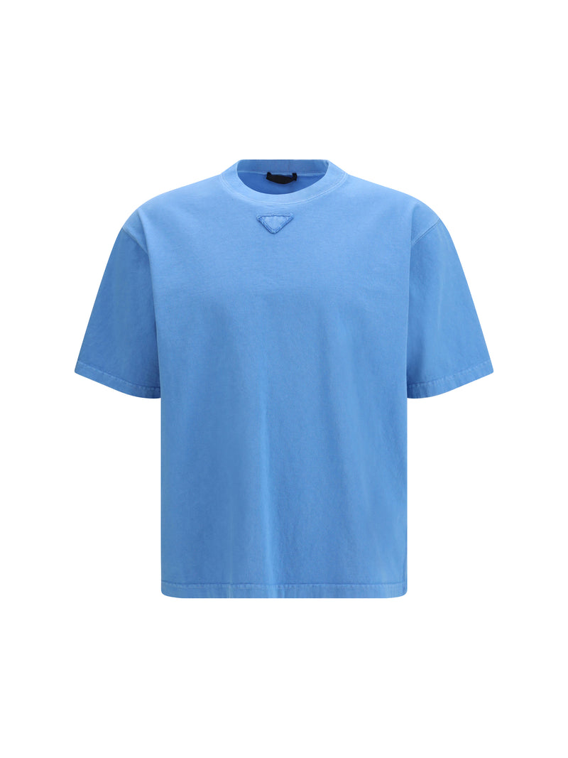 Prada Prada Cotton T-shirt Azzurro Men - World Class Fashion