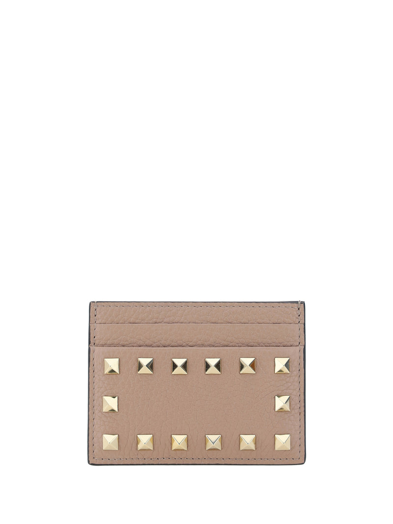 Valentino Garavani Valentino Garavani Rockstud Card Holder Poudre - World Class Fashion