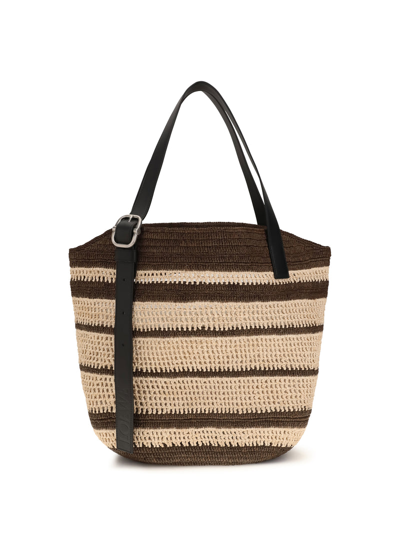 Loewe Loewe Loop Basket Bag Chocolate/Natural - World Class Fashion