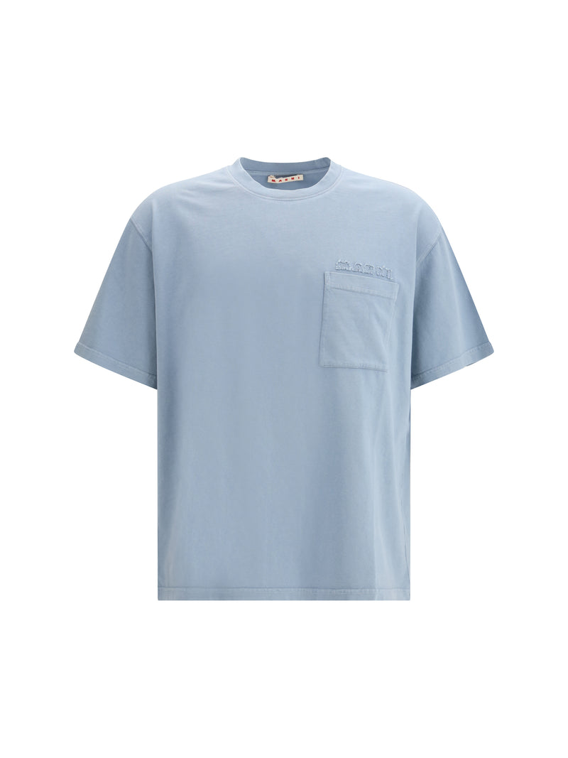 Marni Marni Cotton Jersey T-shirt Sky Men - World Class Fashion