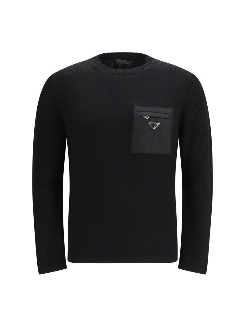 Prada Prada Virgin Wool Sweater Nero Men - World Class Fashion