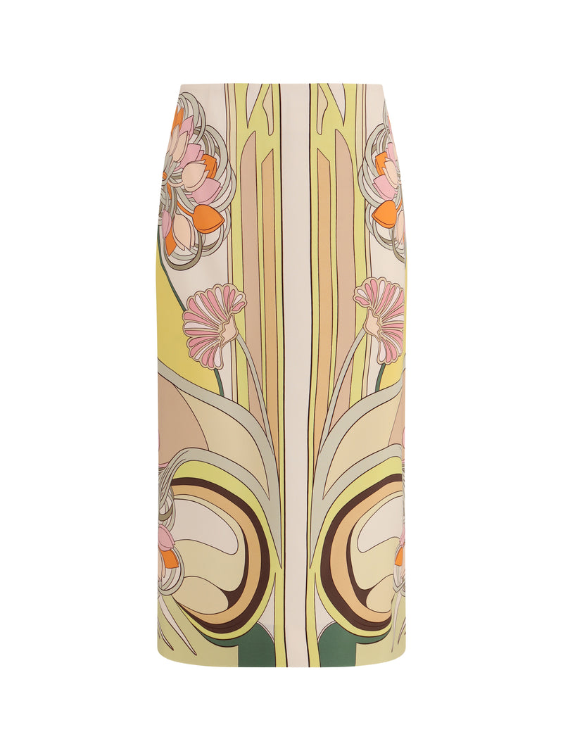 La Double J La Double J Velvet Pencil Skirt Tulip Placée - World Class Fashion