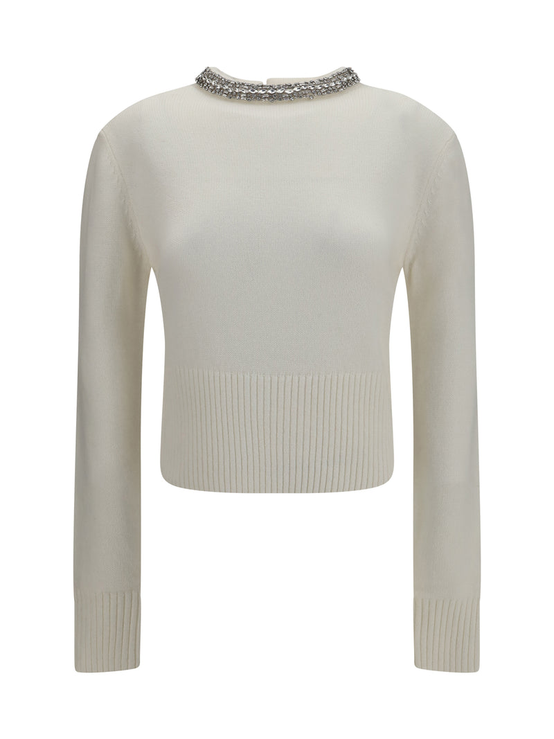 Pinko Pinko Berlino Wool Sweater Winter White - World Class Fashion