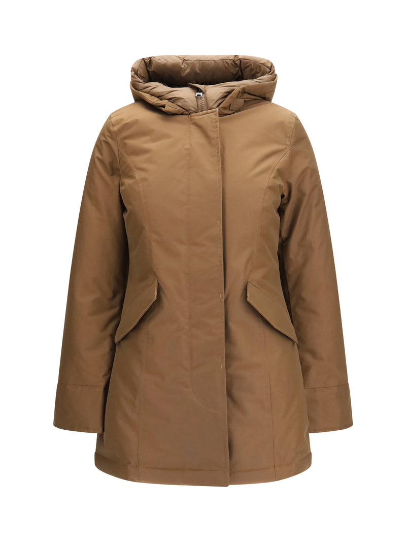 Woolrich Woolrich Hooded Padded Arctic Parka Dark Earth - World Class Fashion