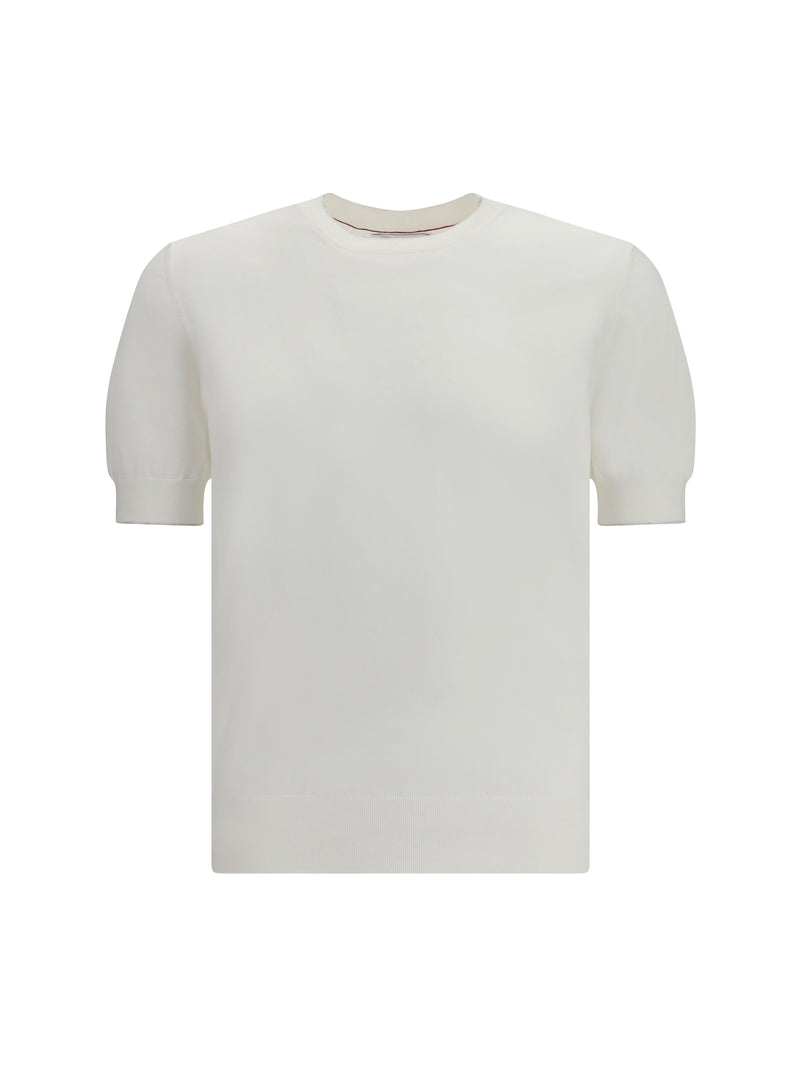 Brunello Cucinelli Brunello Cucinelli Cotton T-shirt Panama+Nebbia - World Class Fashion