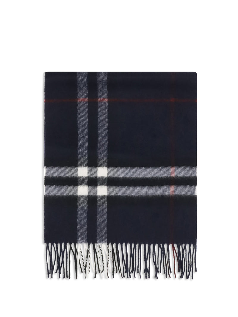 Burberry Burberry Cashmere Check Scarf Ink Blue - World Class Fashion