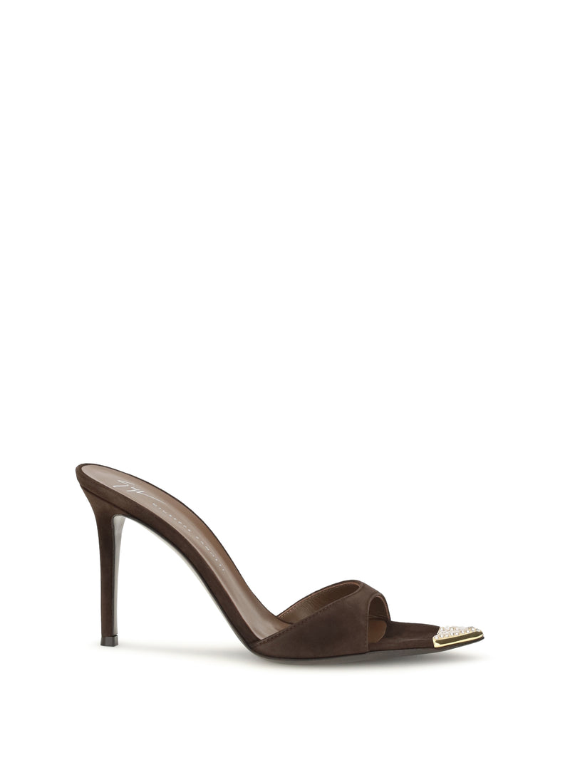 Giuseppe Zanotti Giuseppe Zanotti Intrigo Jewelry Mules Sandals Gold Women - World Class Fashion