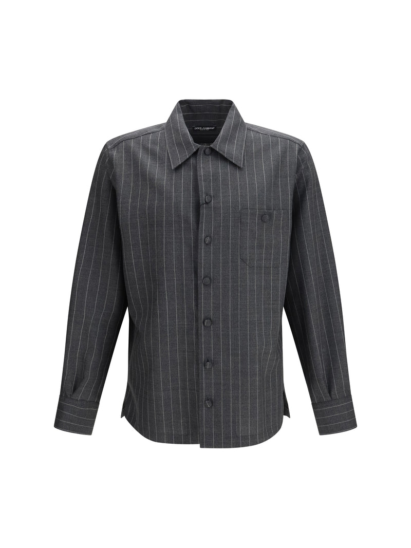 Dolce & Gabbana Dolce & Gabbana Pinstripe Wool Shirt Rigato - World Class Fashion