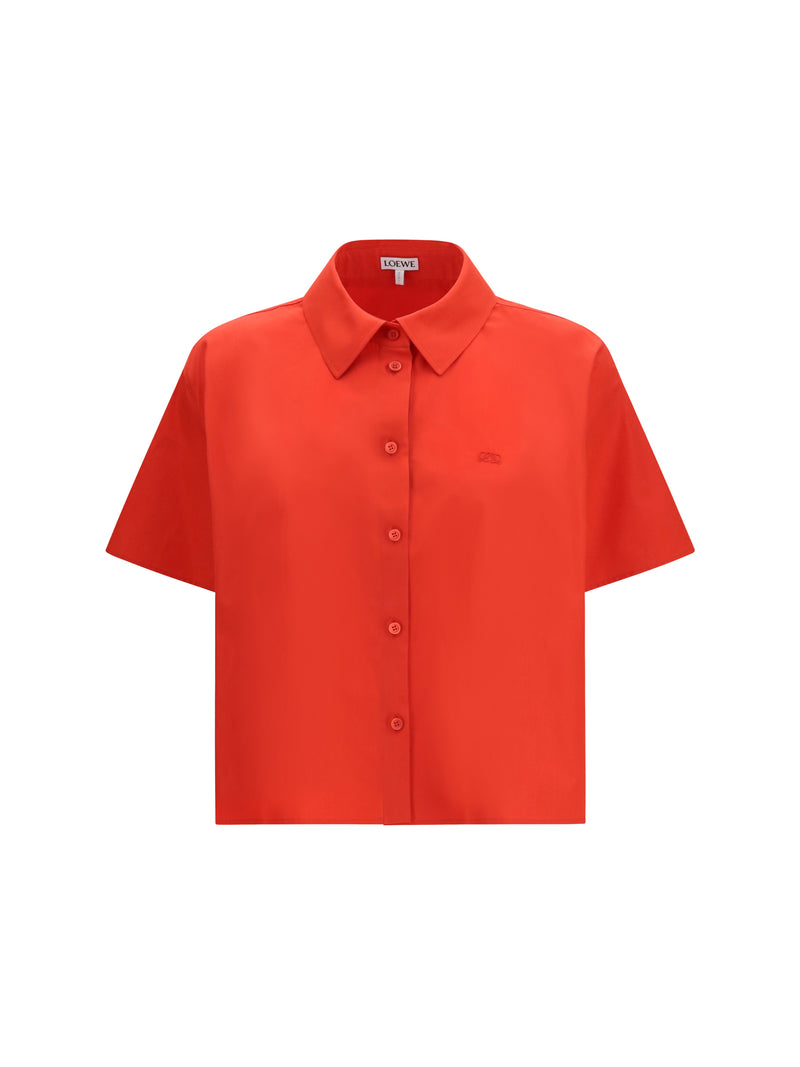 Loewe Loewe Short Sleeve Trapeze Shirt Red Women - World Class Fashion