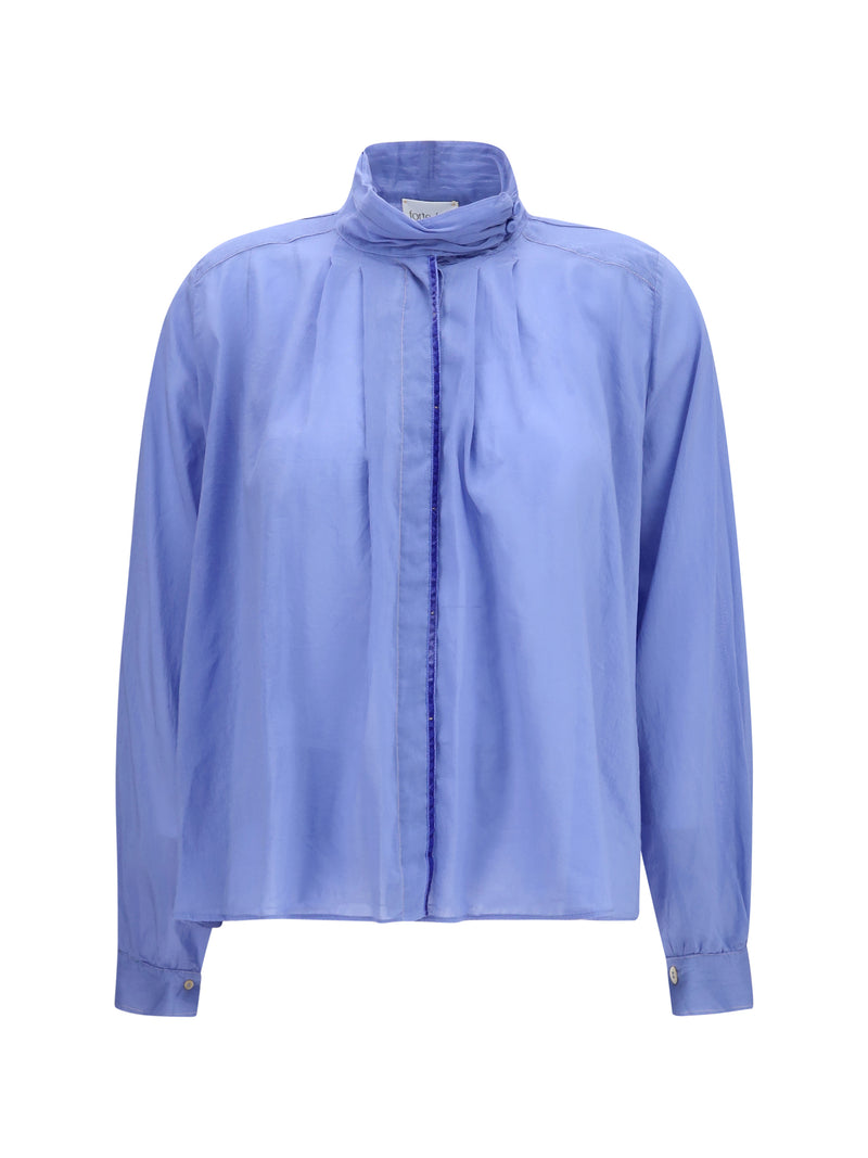 Forte_forte Forte_forte Pleated High-neck Blouse - World Class Fashion