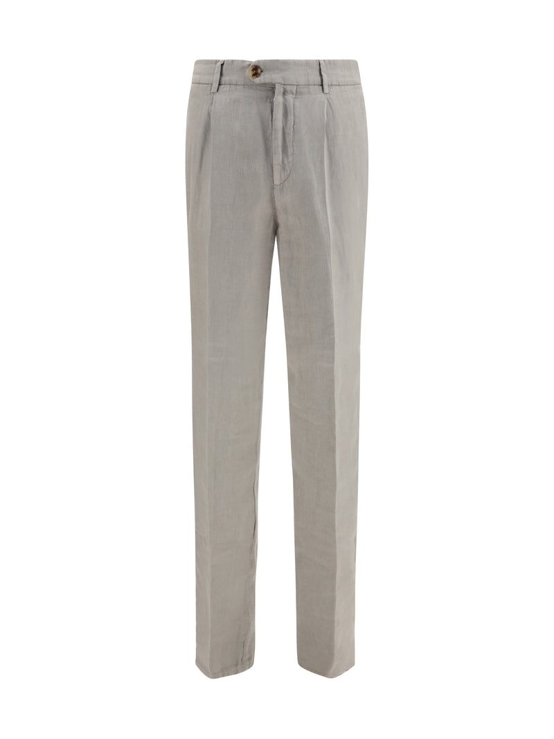 Brunello Cucinelli Brunello Cucinelli Garment Dyed Linen Pants Kaky - World Class Fashion