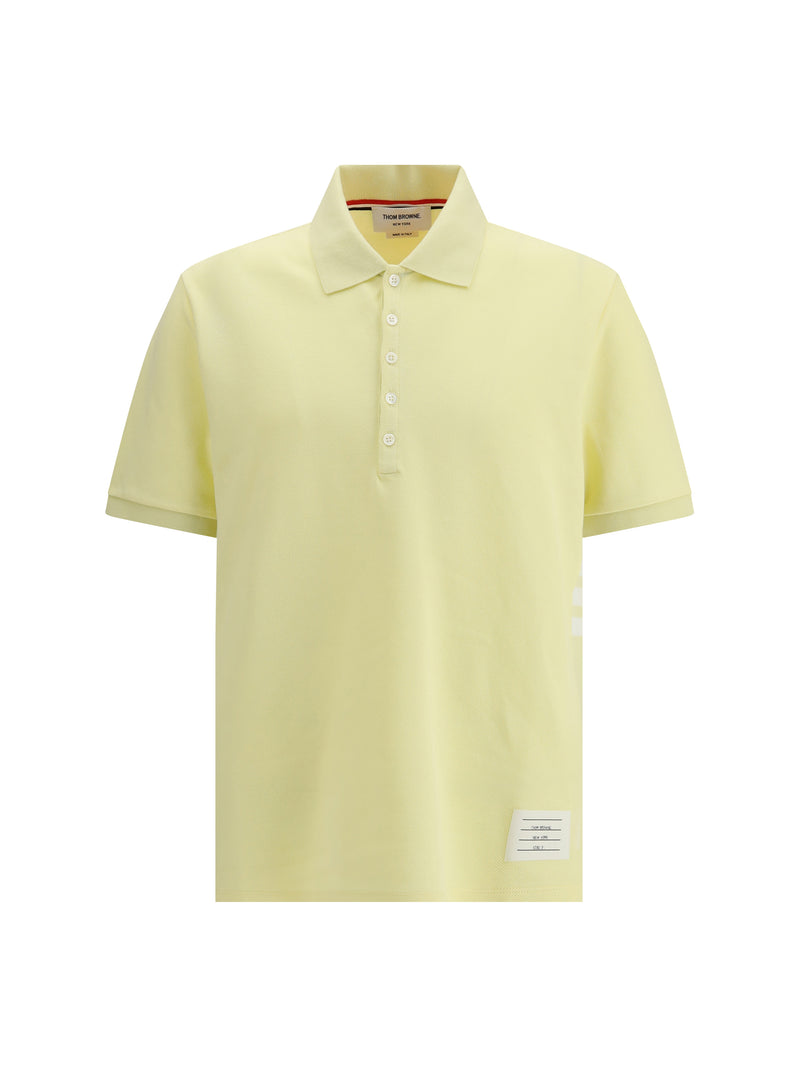 Thom Browne Thom Browne Polo with Iconic Bands Yellow Men - World Class Fashion
