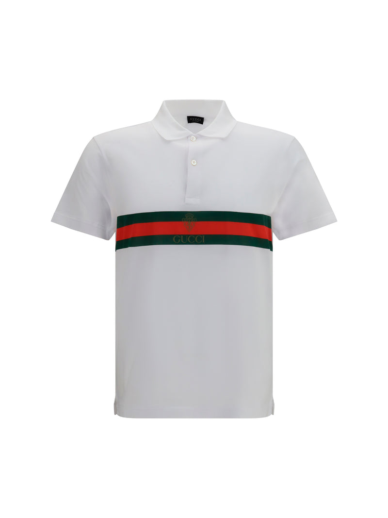 Gucci Gucci Cotton Jersey Polo Shirt With Web - World Class Fashion