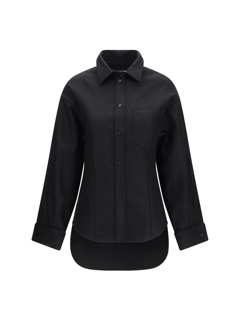 Balenciaga Balenciaga Classic Long-sleeved Shirt Black Women - World Class Fashion