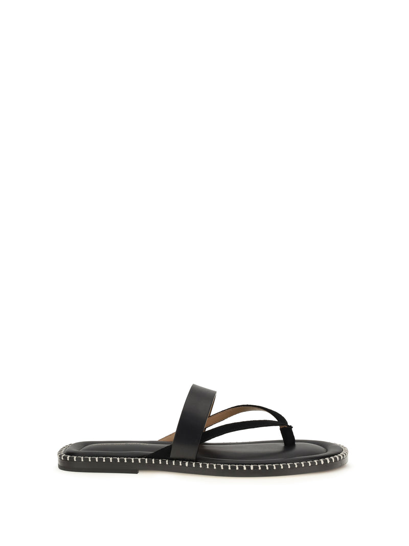 Dries Van Noten Dries Van Noten Slip-on Leather Sandals Black Men - World Class Fashion