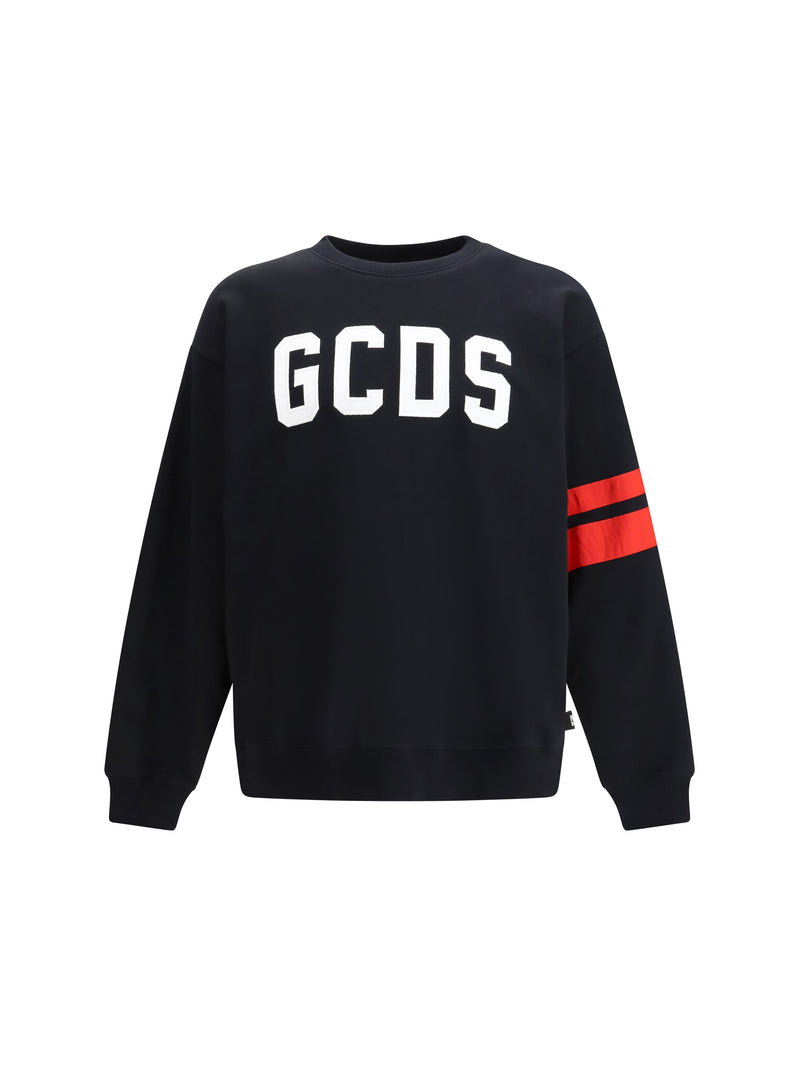 Gcds Gcds Crewneck Sweatshirt with Band Logo Black/Red - World Class Fashion