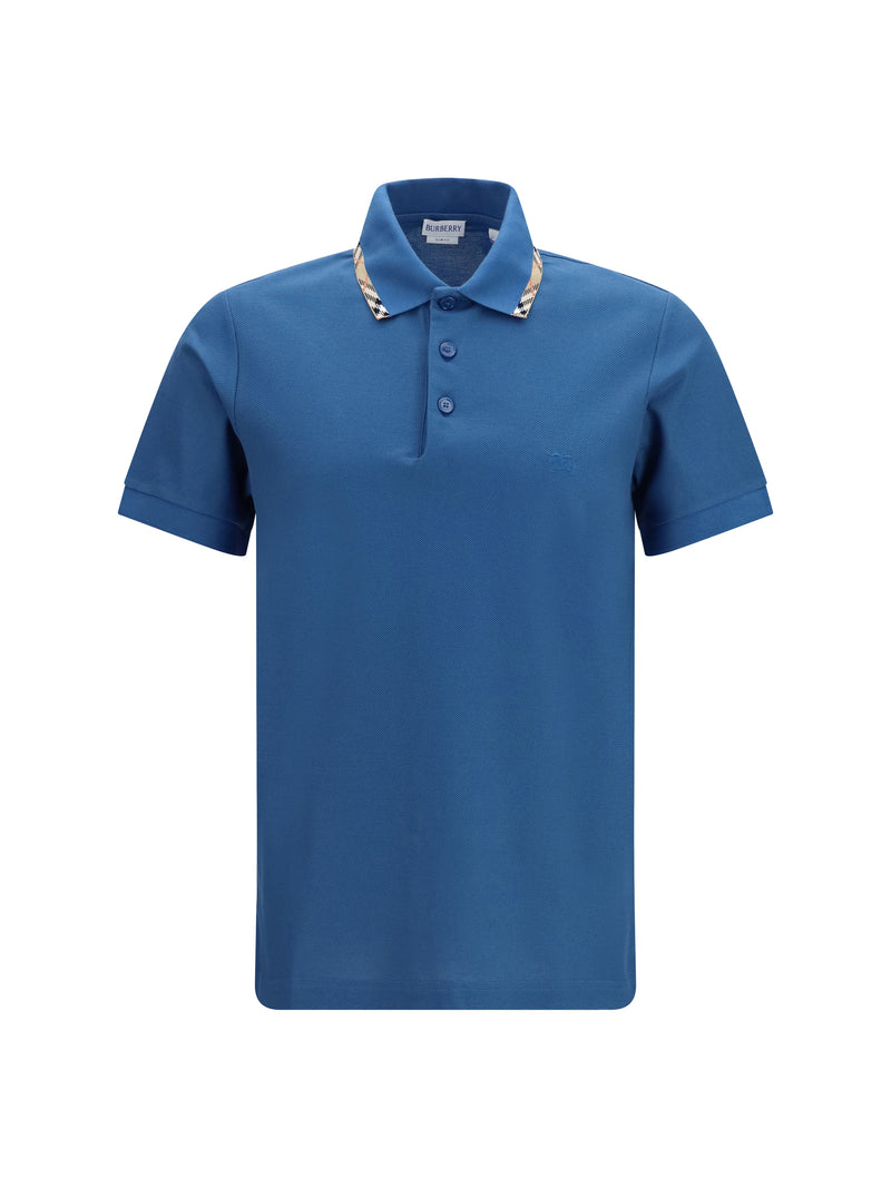 Burberry Burberry Cotton Polo With Check Trims - World Class Fashion