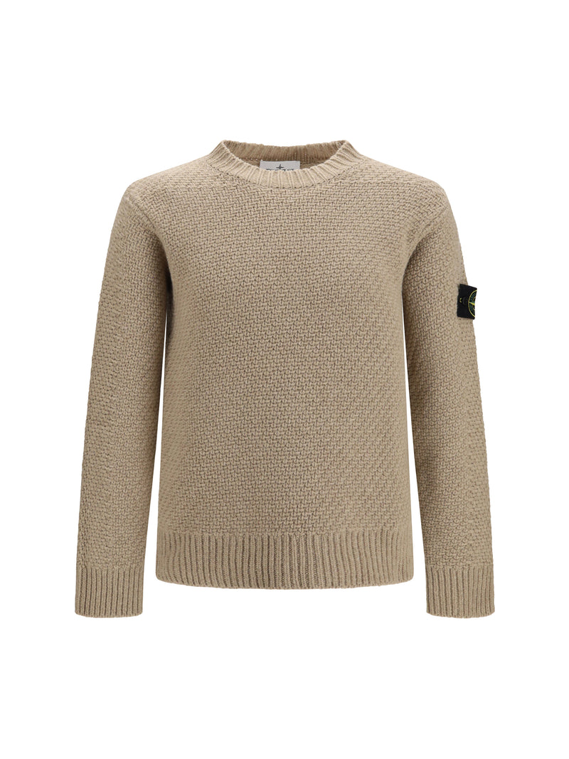 Stone Island Stone Island Loose Crewneck Sweater Biscuit Melange - World Class Fashion