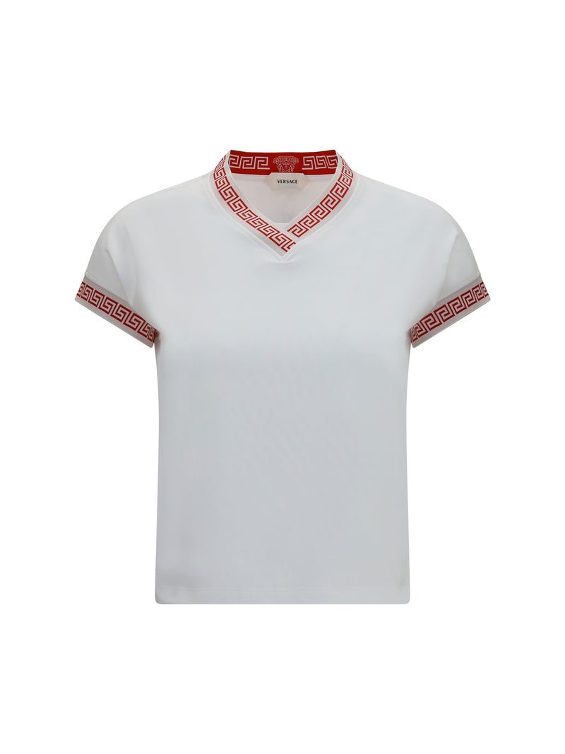 Versace Versace Greca Detail T-shirt Optical White - World Class Fashion