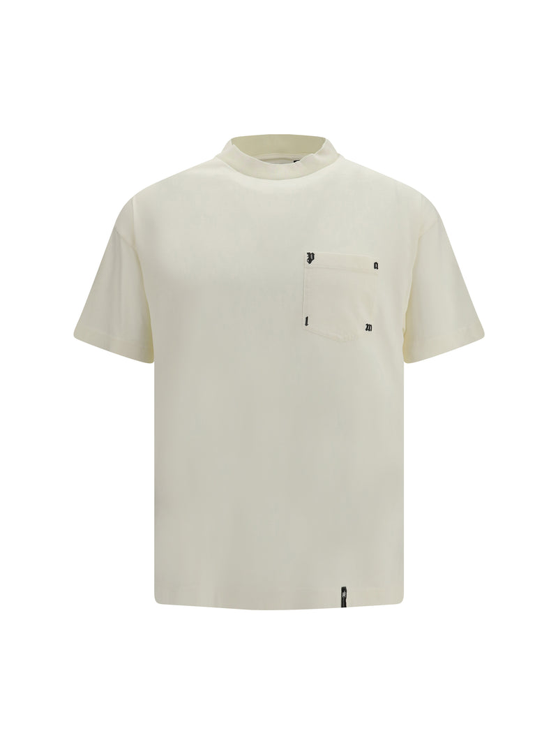 Palm Angels Palm Angels Palm Rib T-shirt Off White Light Grey - World Class Fashion