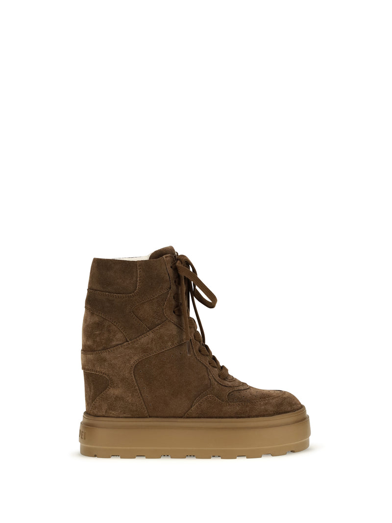 Casadei Casadei Lace-up Wedge Sneakers - World Class Fashion