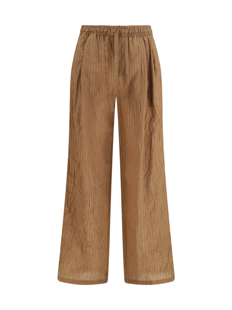 Dolce & Gabbana Dolce & Gabbana Vanity Pants Striped Froissé Fabric Rigato - World Class Fashion