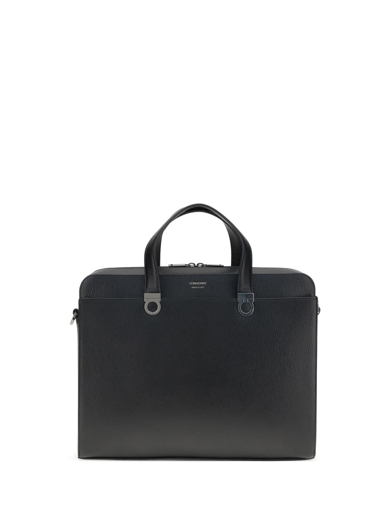 Ferragamo Bolso de negocios Ferragamo Gancini negro - World Class Fashion