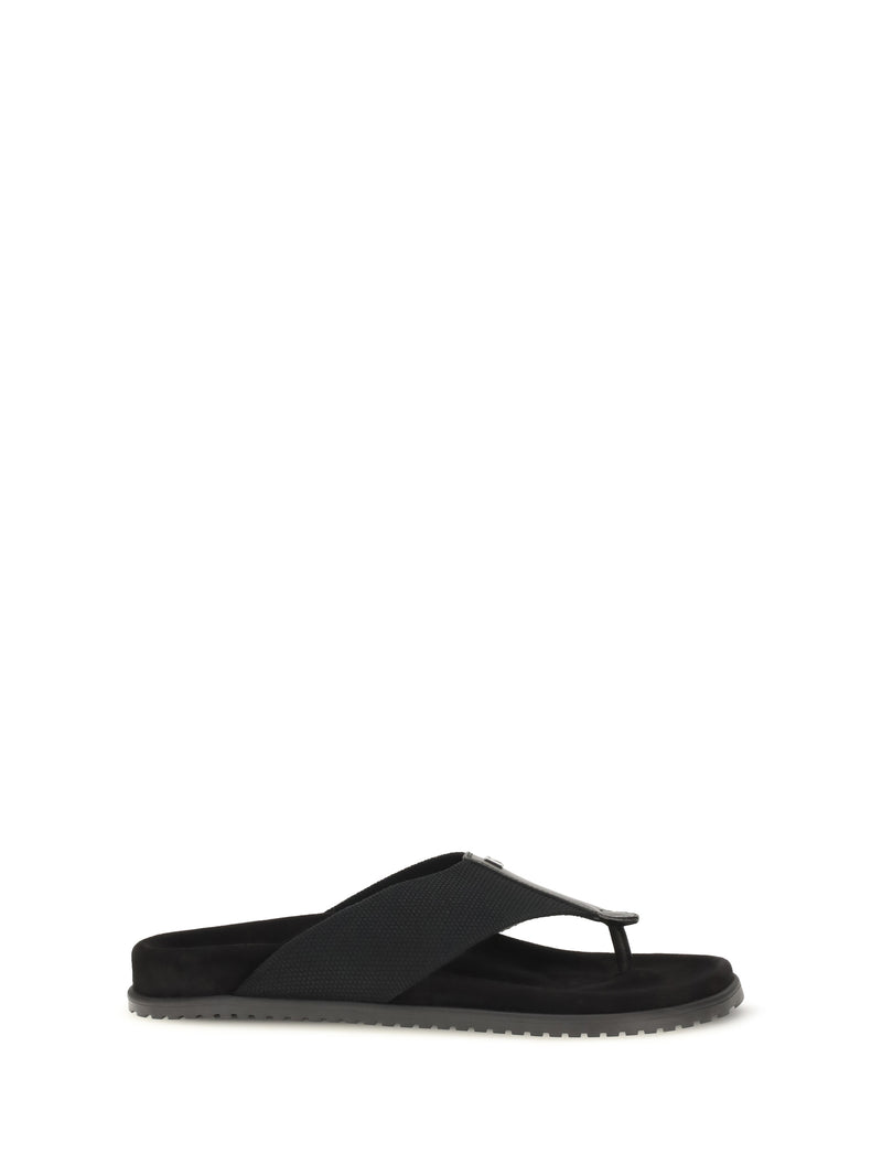 Dolce & Gabbana Dolce & Gabbana Logo Thong Sandals - World Class Fashion