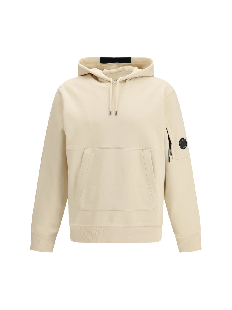 C.P. Company C.P. Company Diagonal Raised Fleece Hooded Sweatshirt Frozen Dew - World Class Fashion