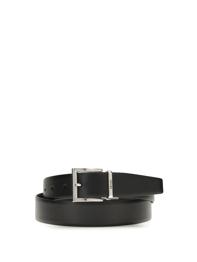 Prada Prada Leather Belt Nero Men - World Class Fashion