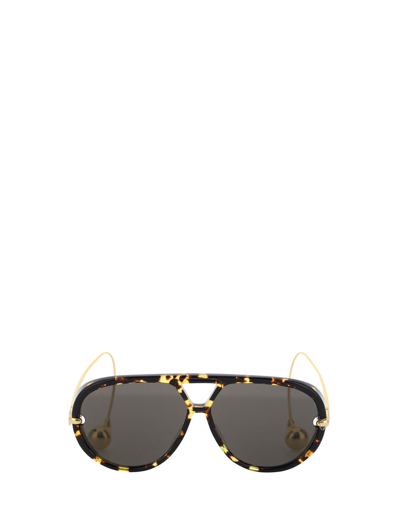 Bottega Veneta Bottega Veneta Drop Aviator Sunglasses Havana-Gold-Grey - World Class Fashion