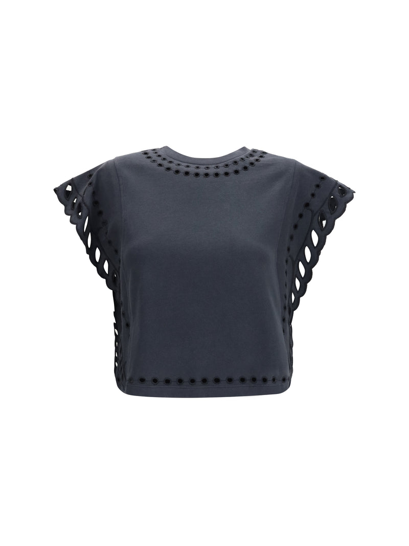 Marant Étoile Marant Étoile Odyle Cotton T-shirt Faded Black - World Class Fashion