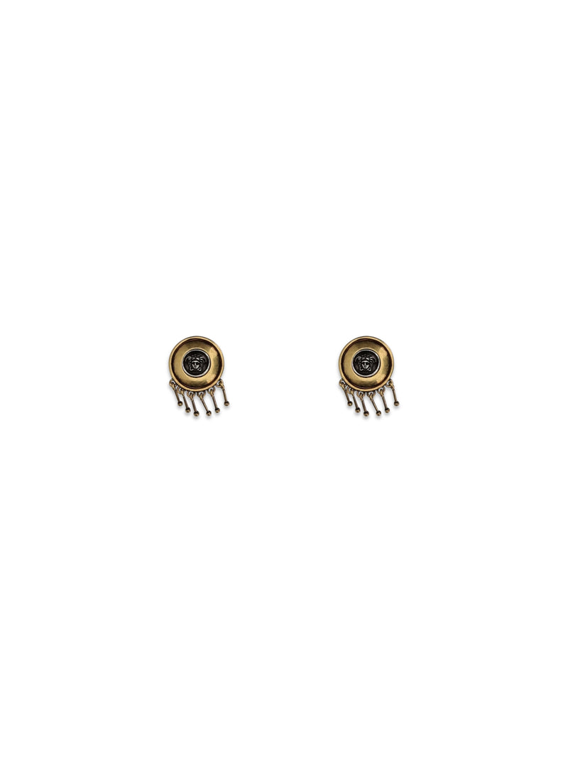 Versace Versace Medusa Clip-on Drop Earrings Gold - World Class Fashion