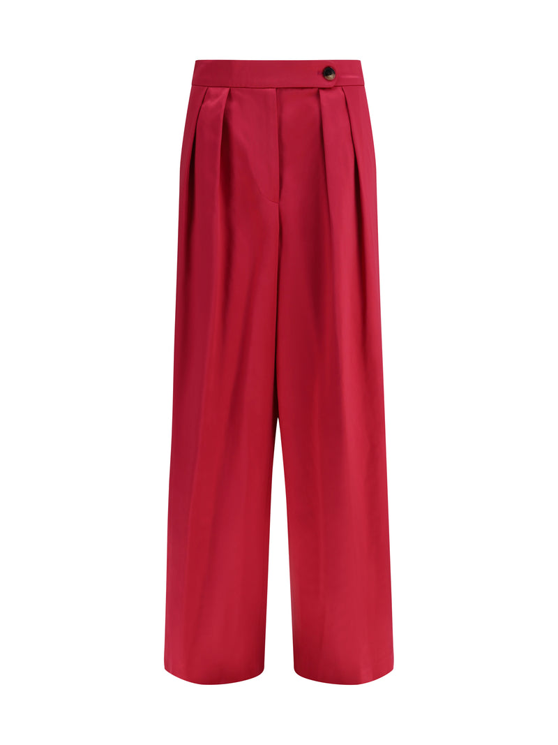 Dries Van Noten Dries Van Noten Wide Pleated Pants Fuchsia Women - World Class Fashion