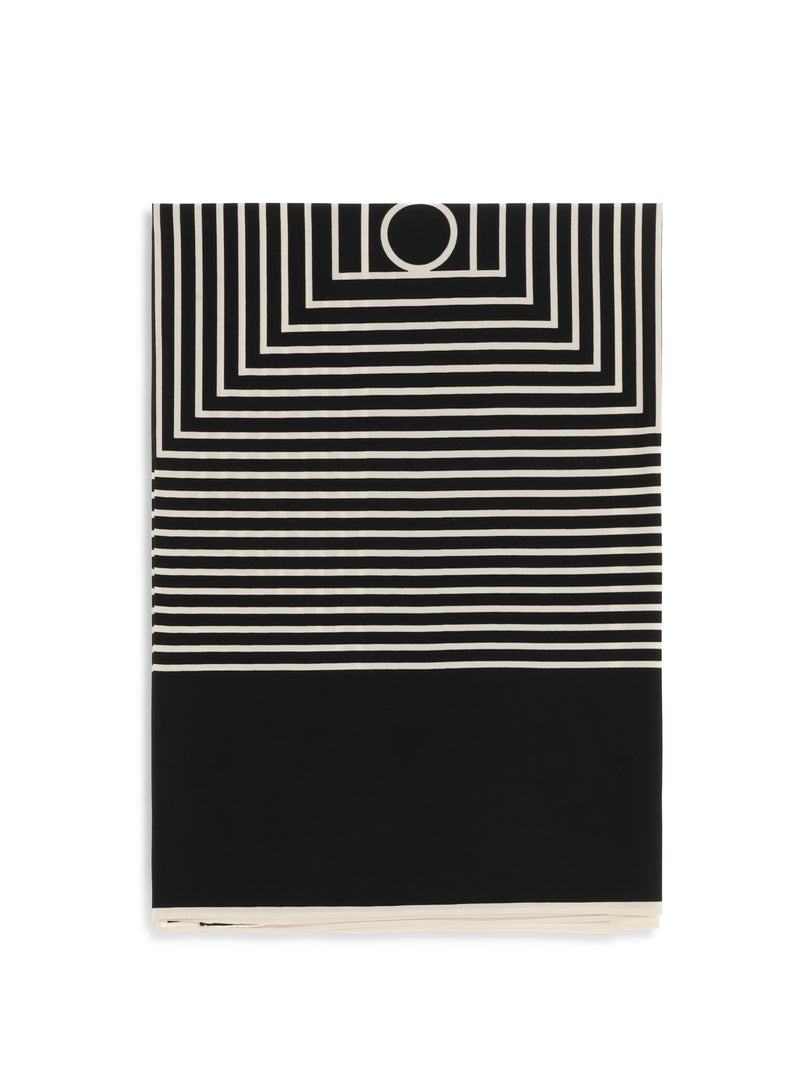 Toteme Toteme Monogram Silk Scarf Black Women - World Class Fashion