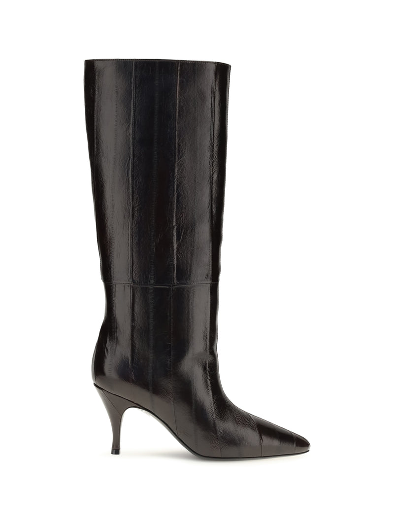 Herbert Levine Herbert Levine Tall Leather Boots Dark Brown - World Class Fashion