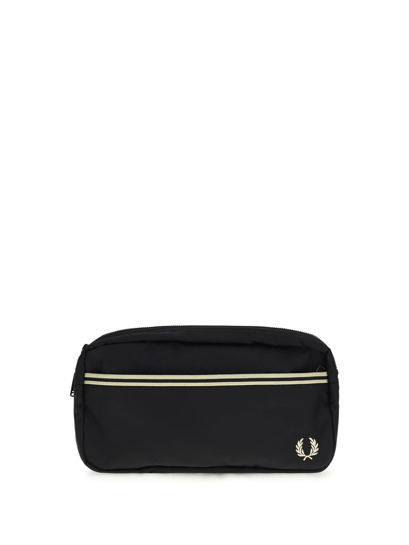 Fred Perry Fred Perry Twin Tipped Webbing Shoulder Bag Black - World Class Fashion