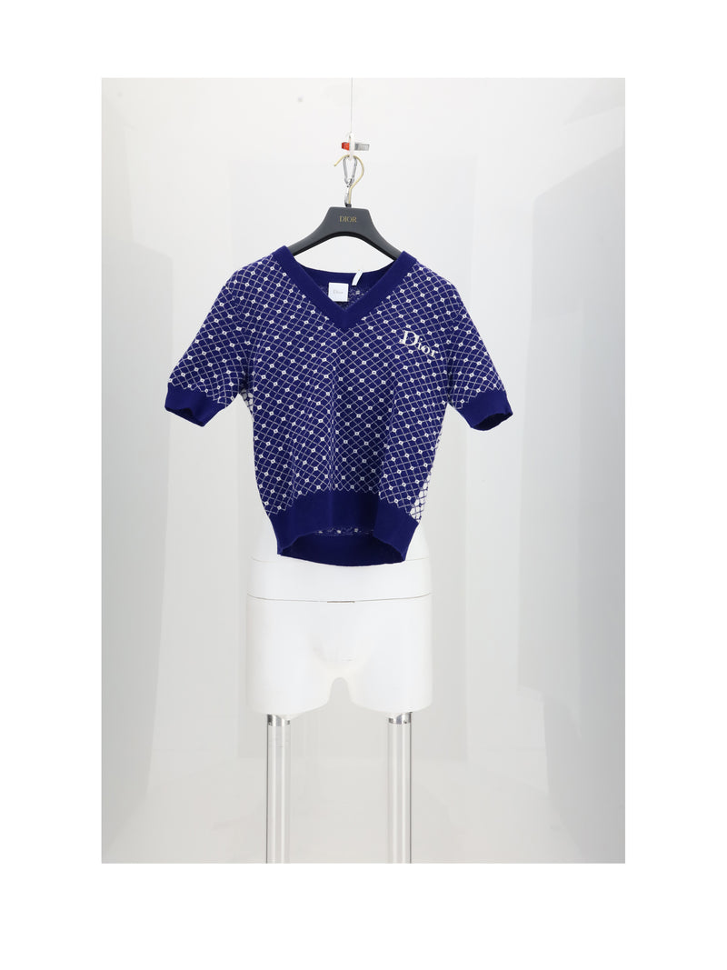 Dior Dior Ba-cannage Jacquard Knit Blue Women - World Class Fashion