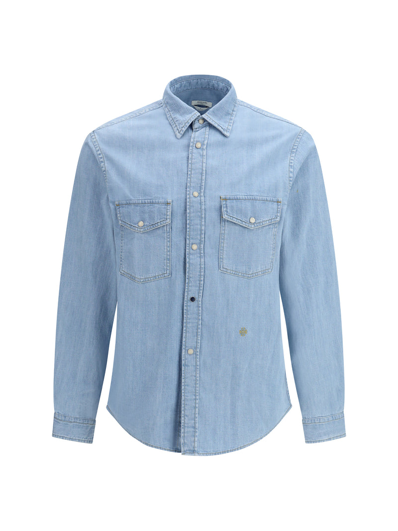 Jacob Cohen Jacob Cohen Light Blue Shirt with Flap Pockets - World Class Fashion