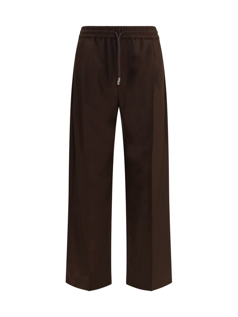 Loewe Loewe Wool Drawstring Pants Brown - World Class Fashion