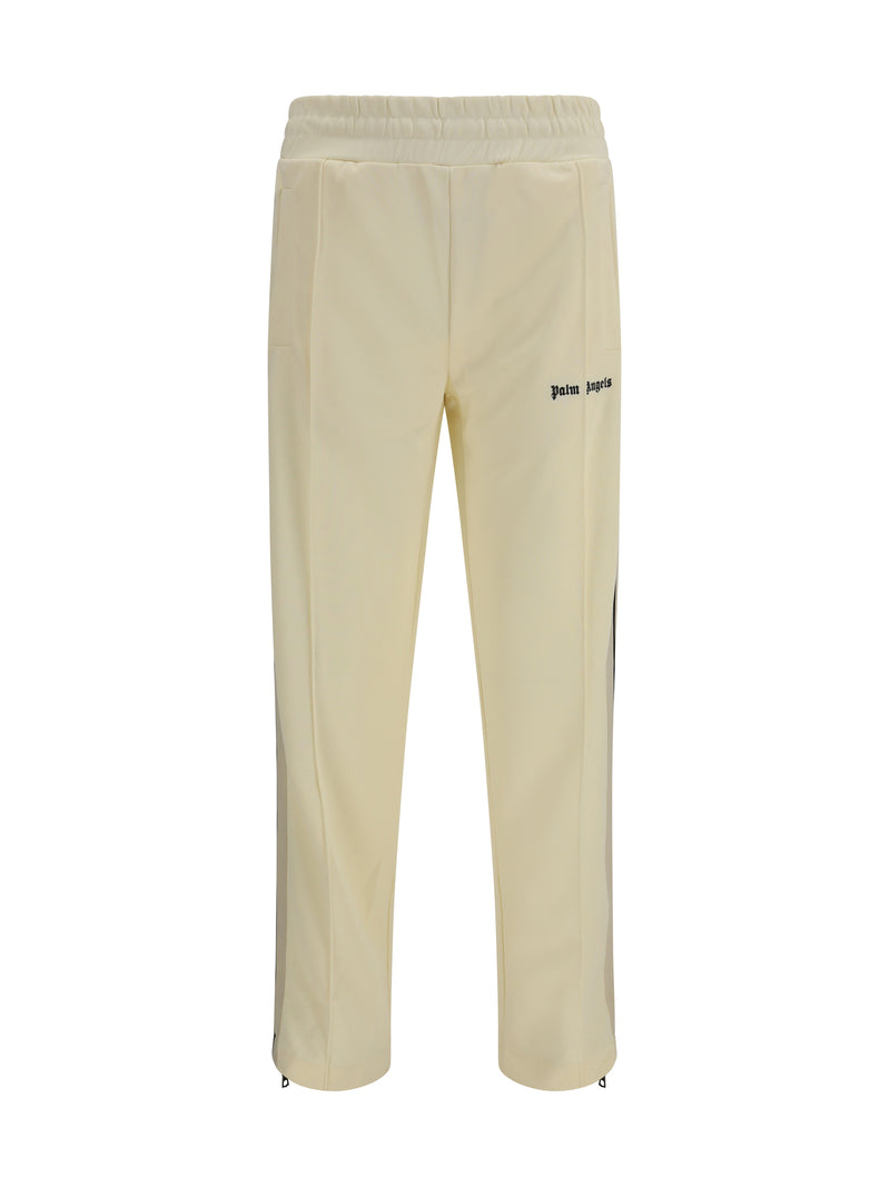 Palm Angels Palm Angels Classic Logo Track Pants Ivory Black - World Class Fashion