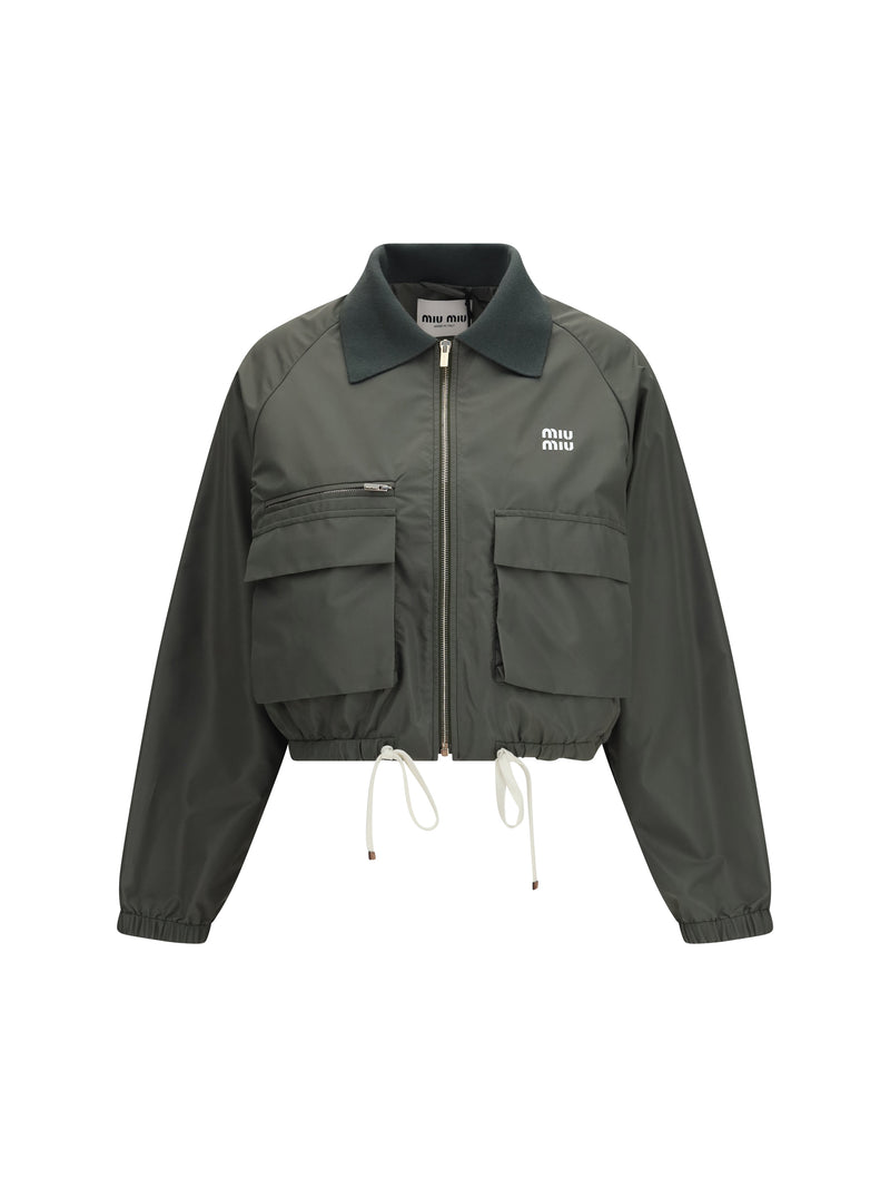 Miu Miu Miu Miu Technical Fabric Jacket Selva - World Class Fashion