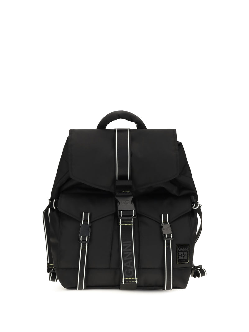 Ganni Ganni Re-tech Backpack Black - World Class Fashion