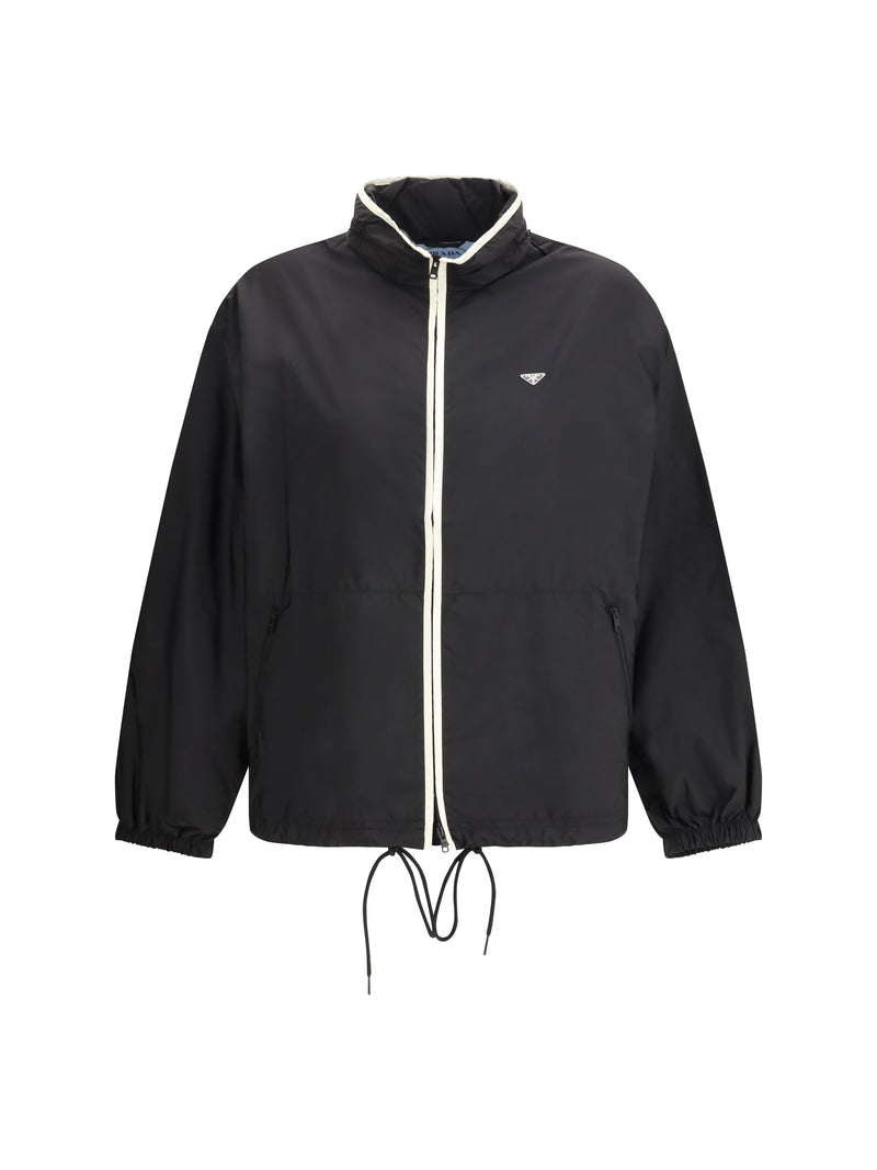 Prada Prada Re-Nylon Jacket Nero+Vaniglia Women - World Class Fashion